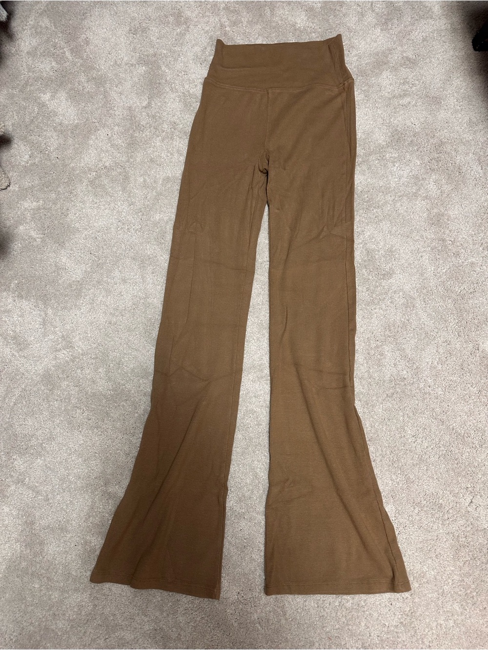 Women's Taupe High-Waist Flare Pants - Taupe - Picture 2 of 3